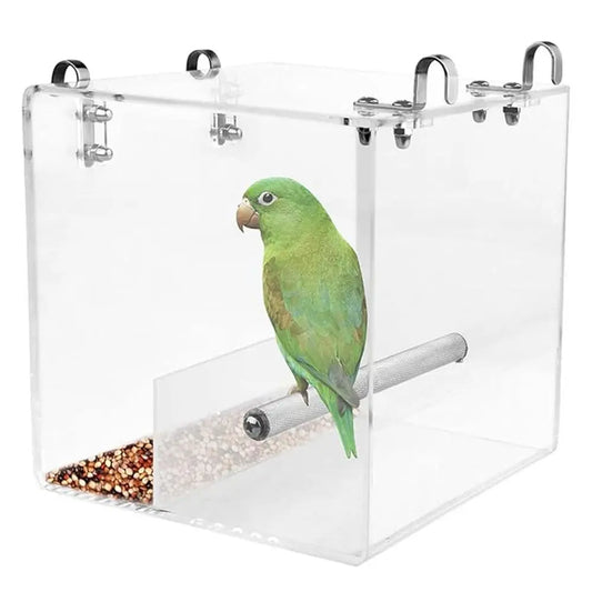 Portable Transparent Bird Automatic Feeder - ProPawPet.com