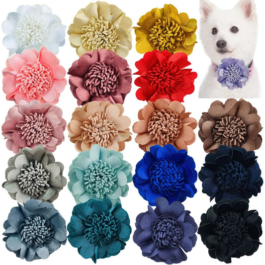 50/100pcs Big Flower-Collar Remove Bowties - ProPawPet.com