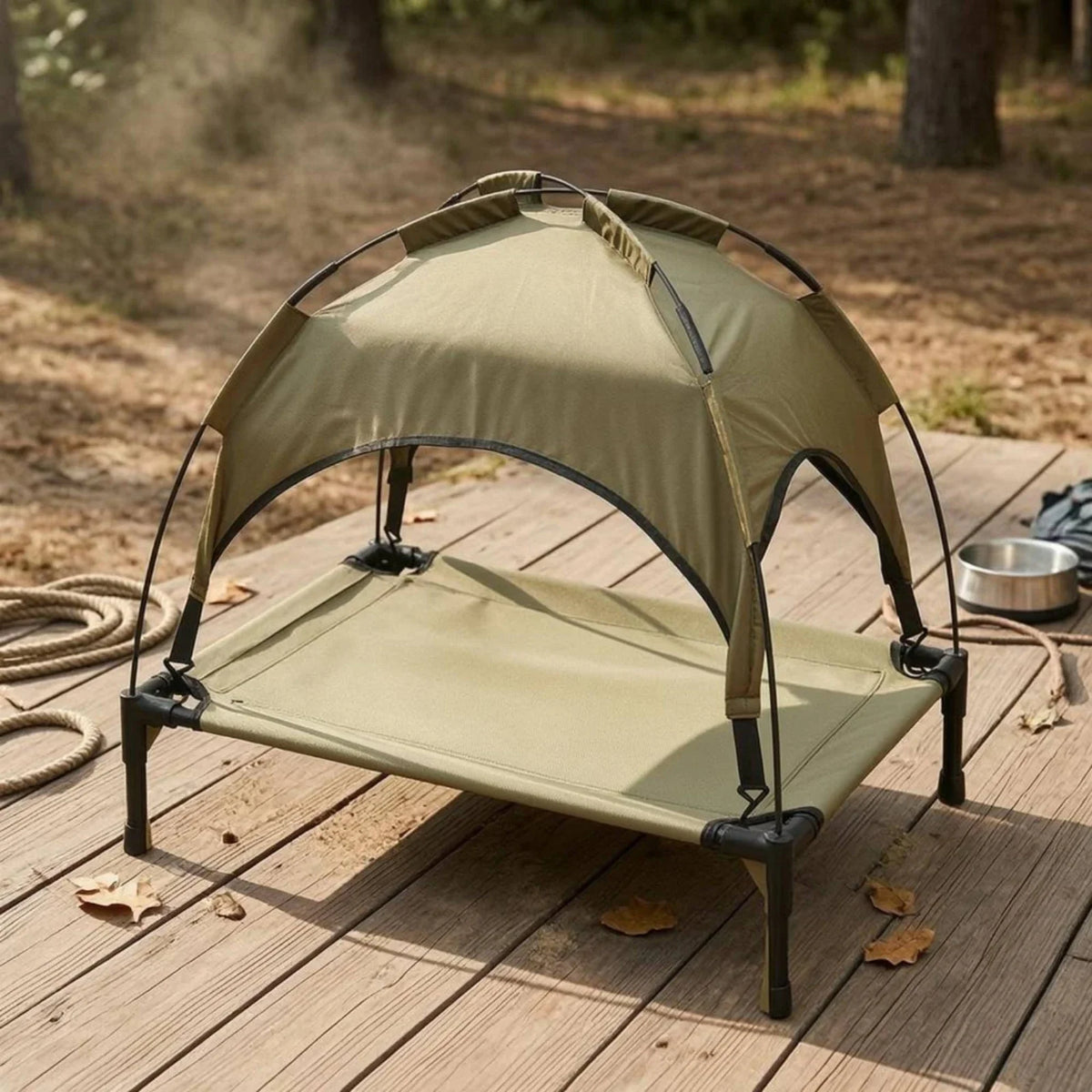 Foldable Elevated Dog Cot Bed with Removable - ProPawPet.com