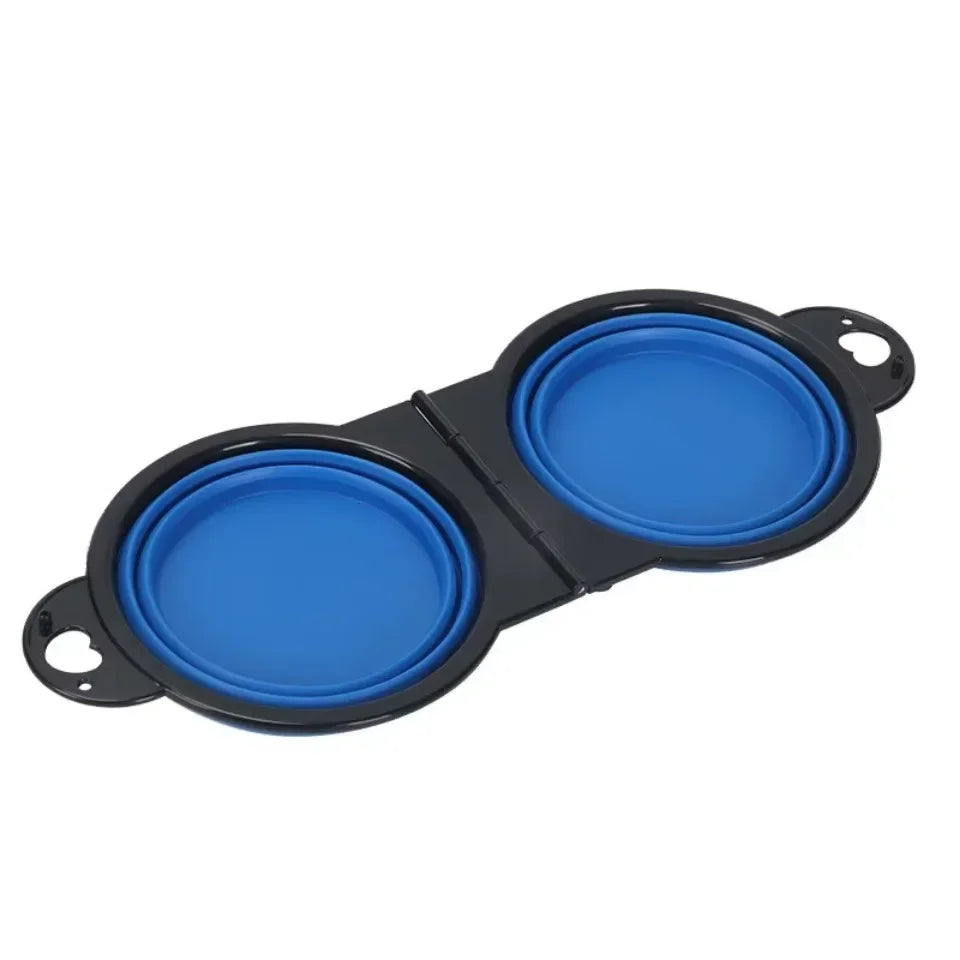 1-piece 2-in-1 Foldable Dual Bowl Feeding - ProPawPet.com