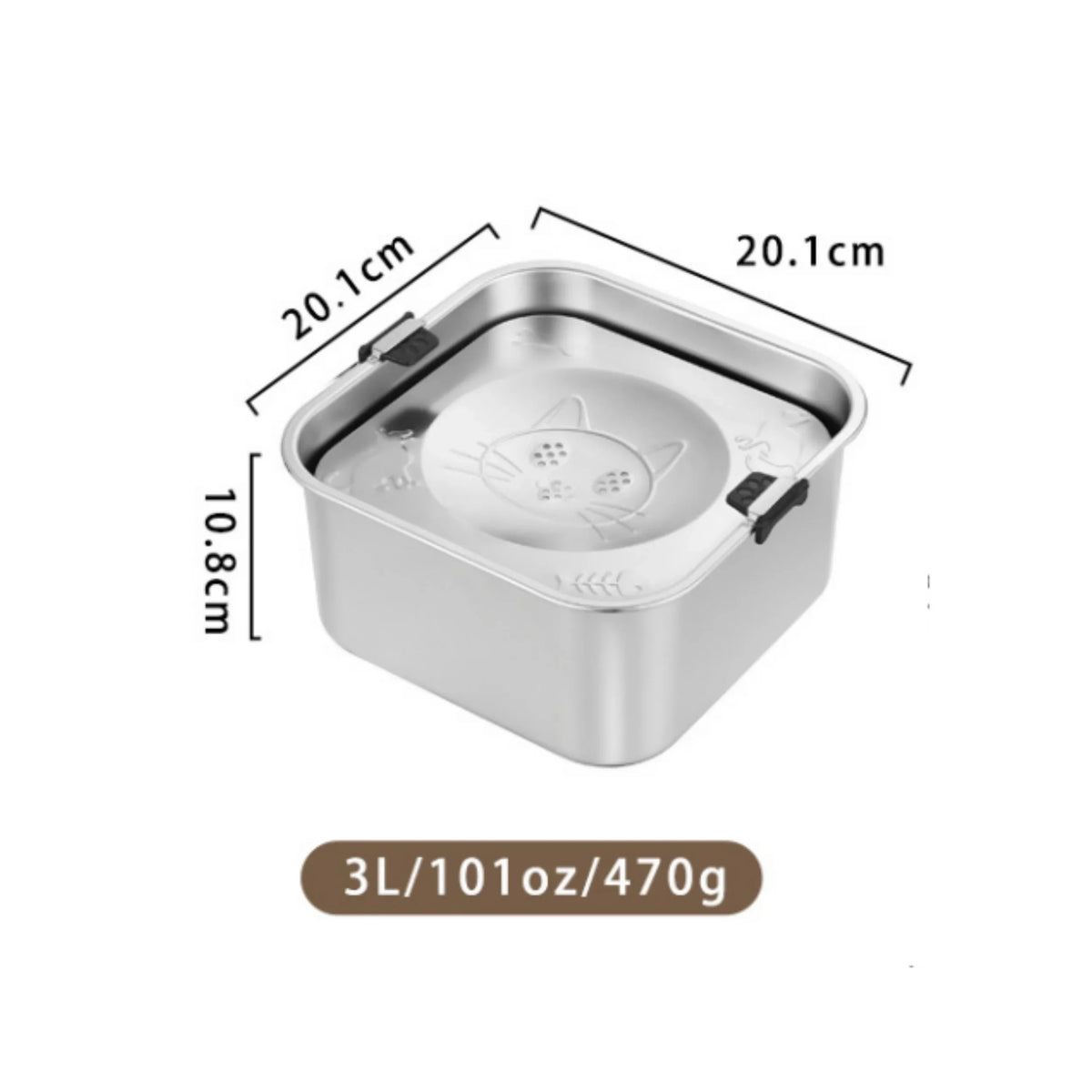 304 Stainless Steel Anti-slip Floating Pet Bowl – 4 Colors