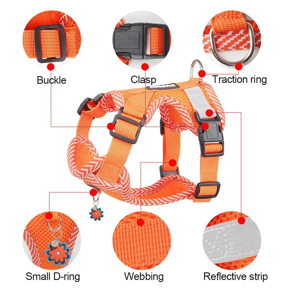 Adjustable Vest Chest Cat Collars Rope Small - ProPawPet.com