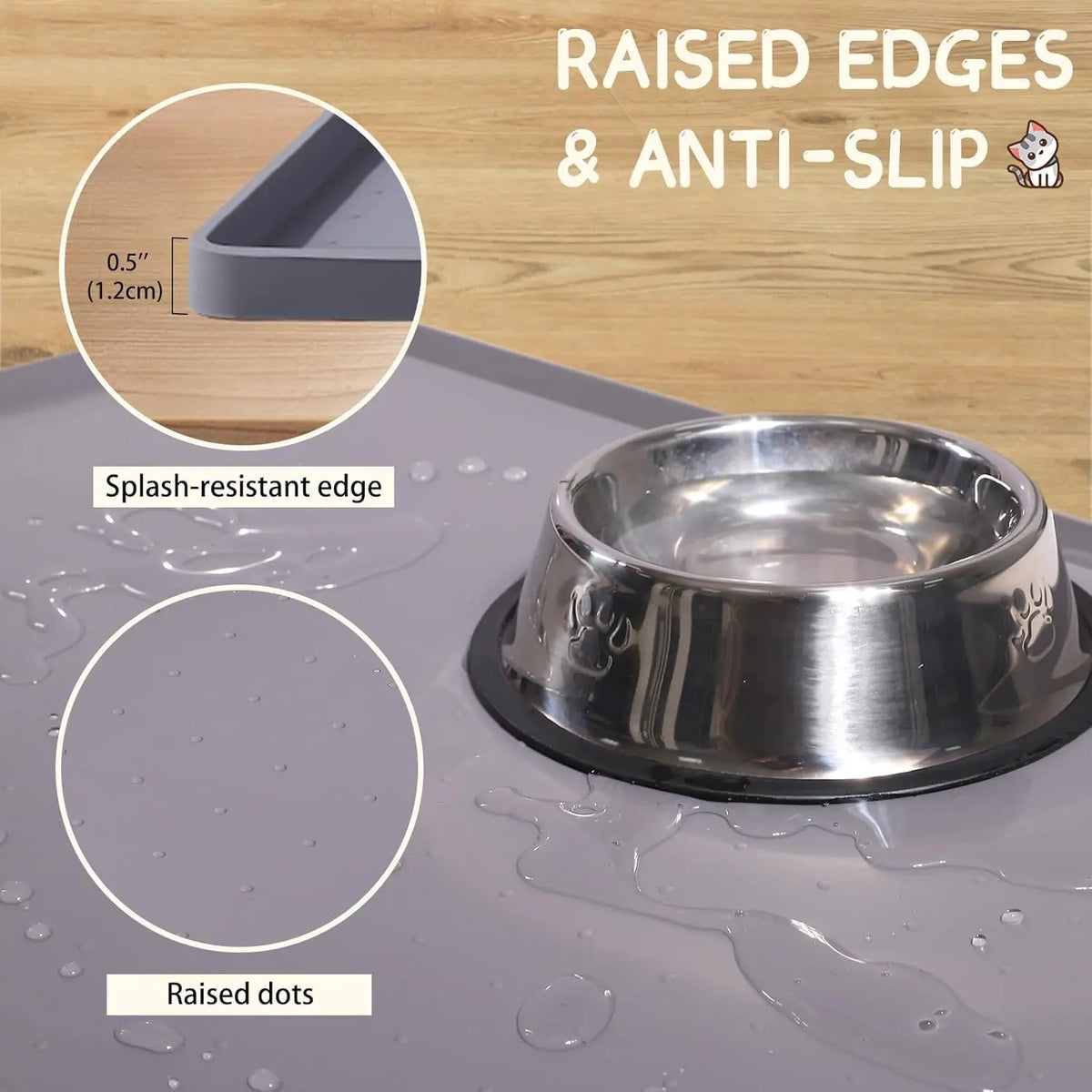 Silicone Cat Dog Food Mat, Anti-Slip Dog - ProPawPet.com