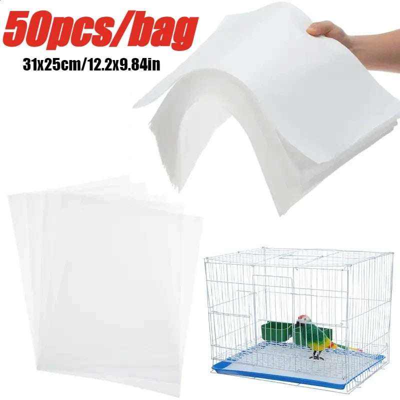50pcs Disposable Bird Cage Pad Paper, - ProPawPet.com