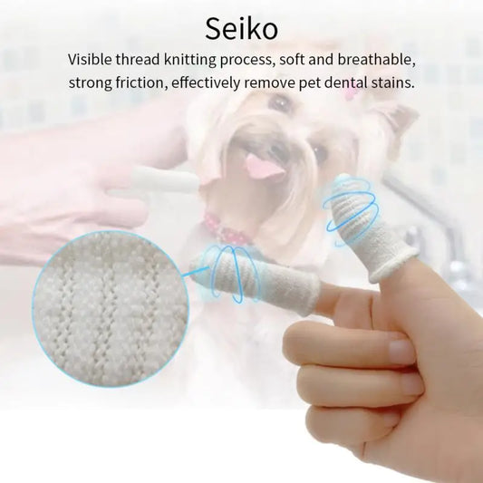 12/2pc Pet Two-finger Brushing Finger Cots - ProPawPet.com