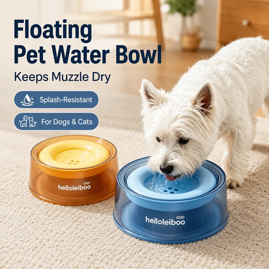 1200ml Floating Dog Bowl Anti Splash Slow - ProPawPet.com