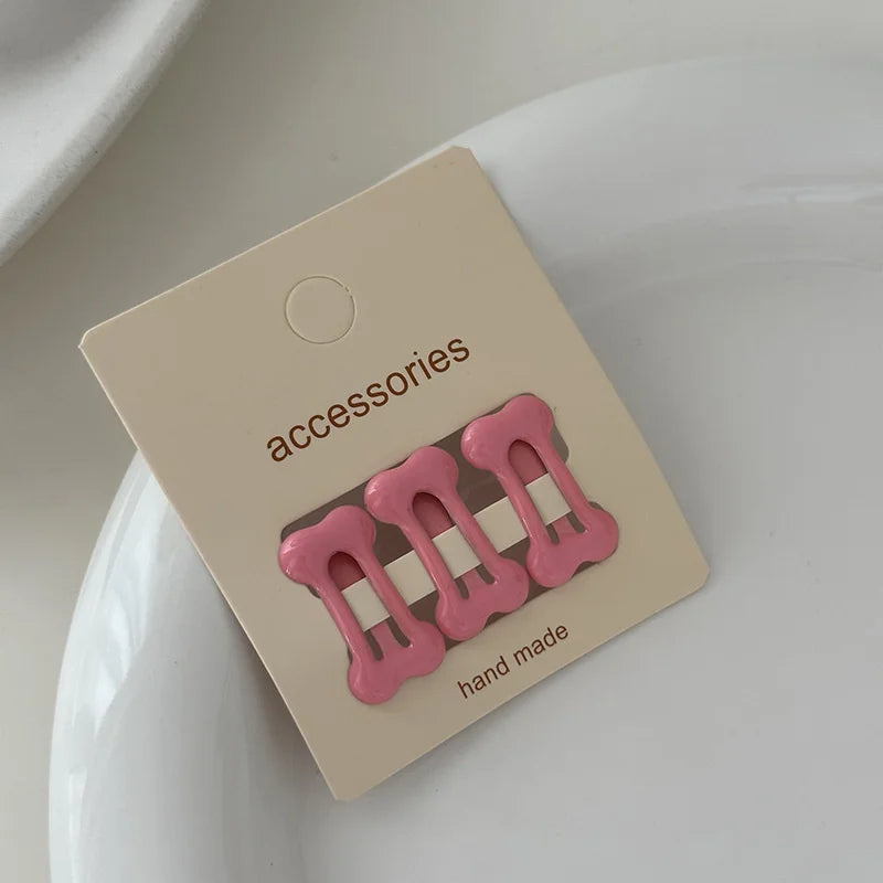 Set Bone Shape Dog Bb Clips Cute Hair Hairpin Puppy – 10 Colors
