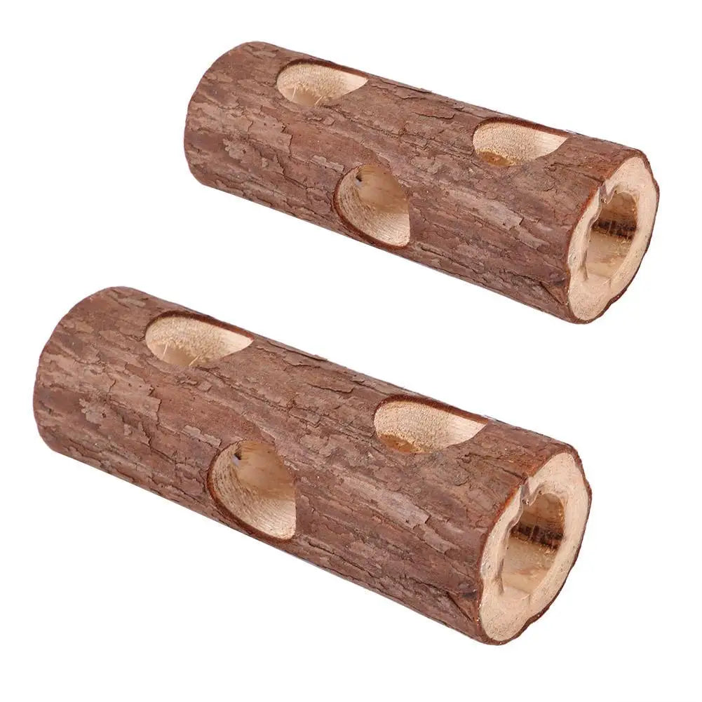 1pc Wooden Animal Tunnel Exercise Tube Chew - ProPawPet.com