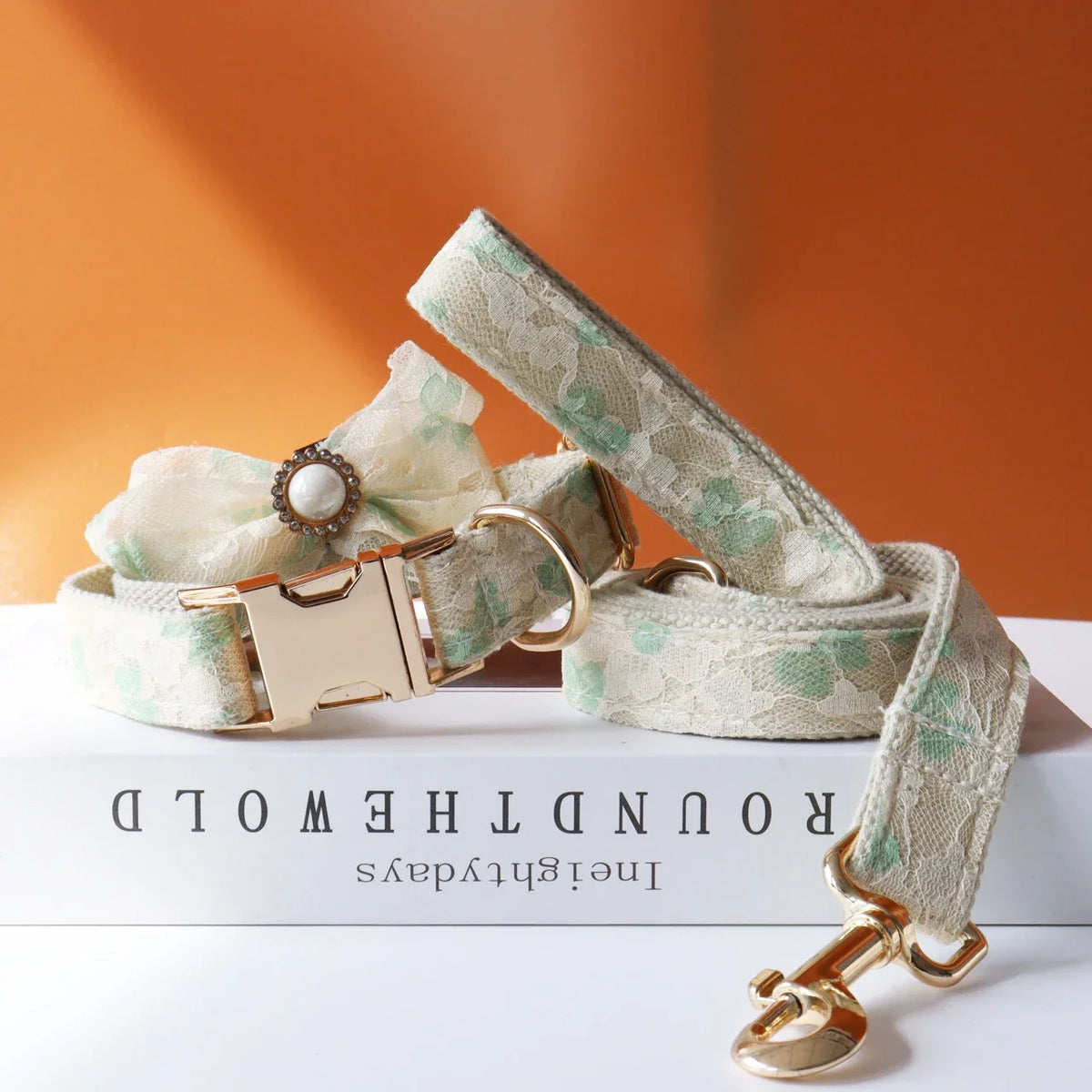 Personalized ID Lace Wedding Dog Collar - ProPawPet.com