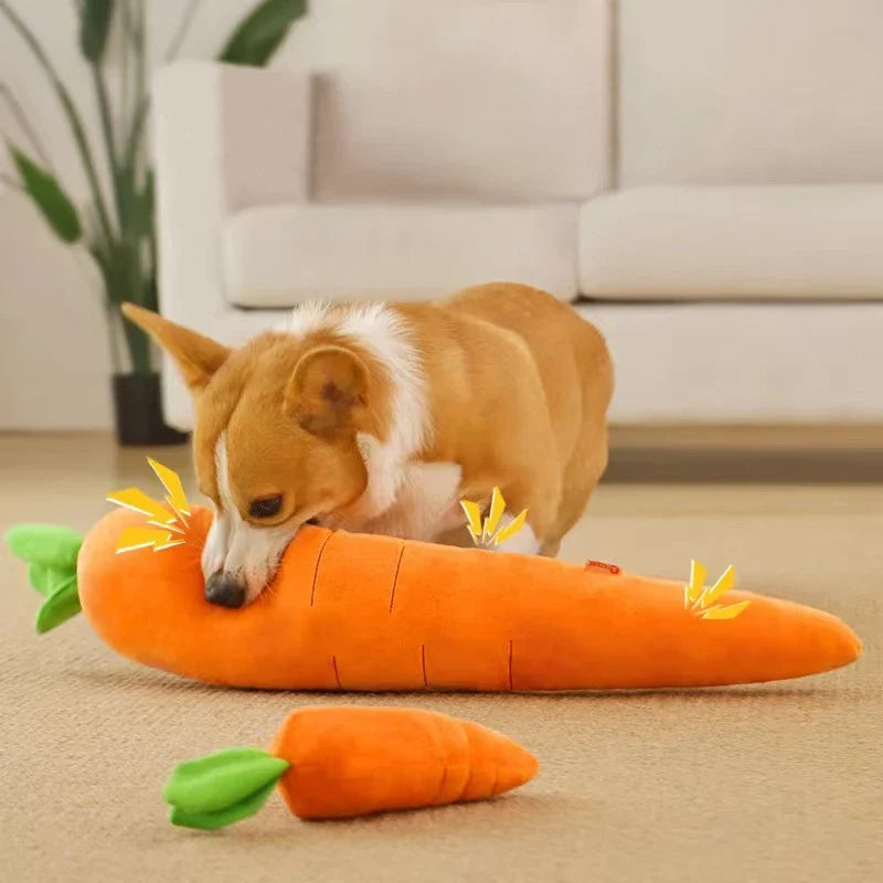 Dog Toy Pet Carrot Plush Toy Vegetable Chew - ProPawPet.com