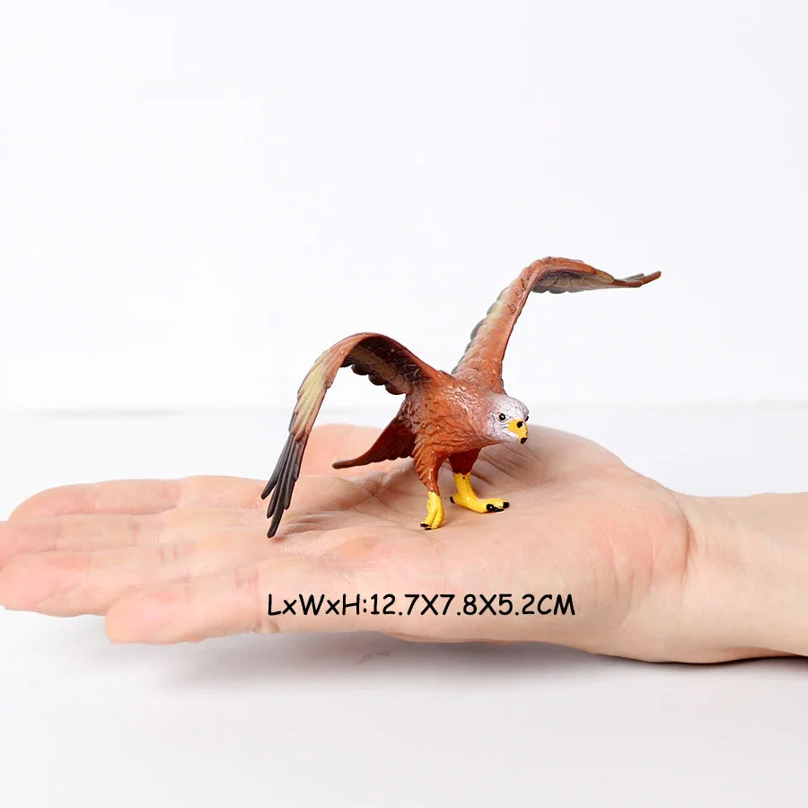 Realistic Plastic Birds of Prey Figurines Bald Eagle Falcon – 15 Colors