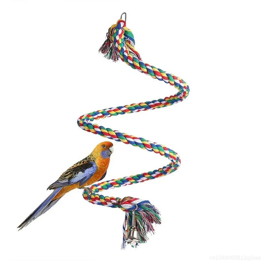 Bird Toy Spiral Cotton Rope Chewing Bar - ProPawPet.com