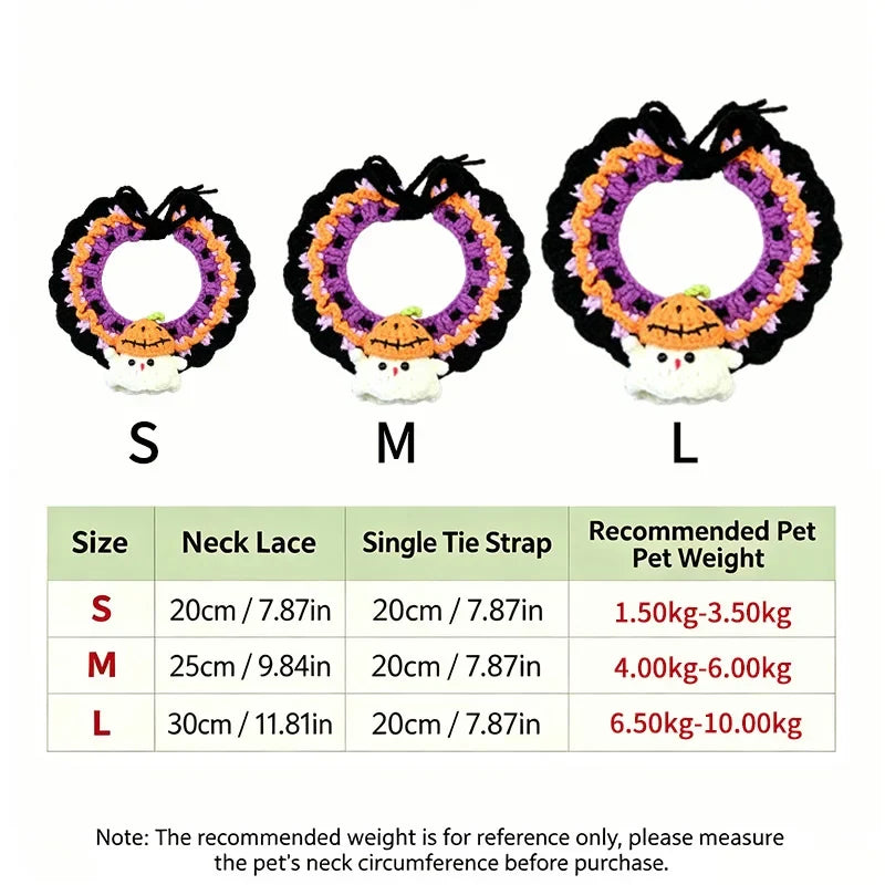 Hand-crochet Pet Scarves Collars Halloween - ProPawPet.com