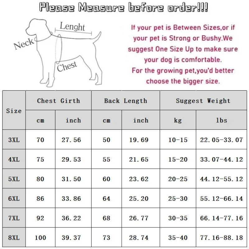 Dog Clothes for Big Dogs Winter Warm Dog - ProPawPet.com