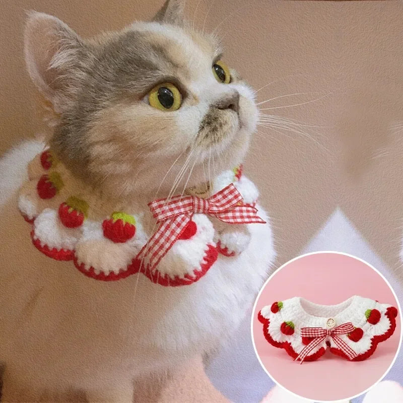 Hand-woven Cat Strawberry Collar - ProPawPet.com