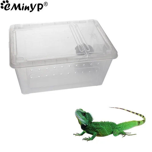Portable Reptile Snake Feeding Box Transparent Spider Habitat