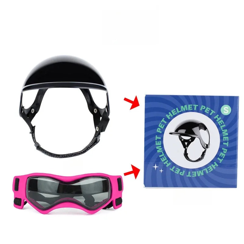 Letvia S M Dog Helmet with Goggles Anti UV Doggy Sunglasses – 2 Sizes