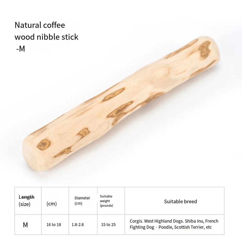 Natural Coffee Wooden Dog Chew Toys for Puppy Pet Teething – Dog Supplies