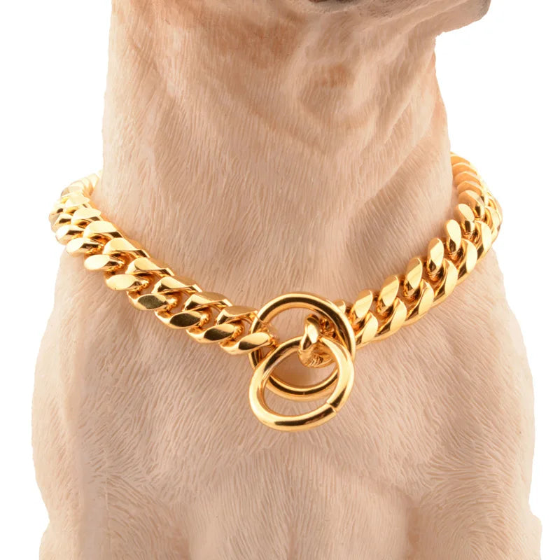 Luxury Dog Collar Gold Pet Necklace Dog - ProPawPet.com