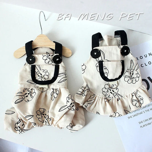 Pet Dog Jumpsuits for Rabbit Print Dog Sling - ProPawPet.com