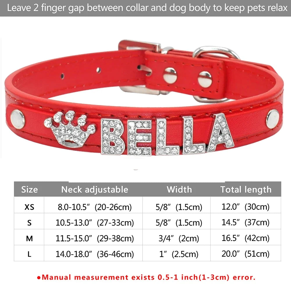 Bling Crystal Puppy Dog Collars Personalized - ProPawPet.com