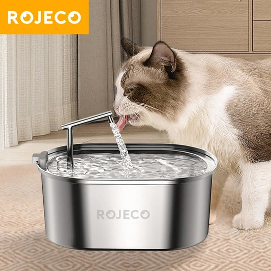 ROJECO Stainless Steel Cat Water Fountain - ProPawPet.com