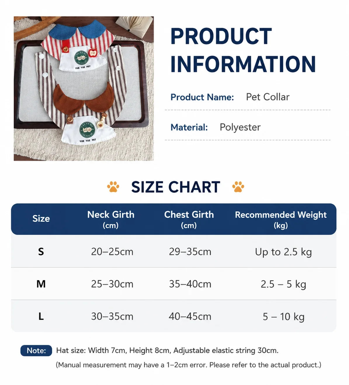 Cute Pet Chef Costume Set with Hat and Bib - ProPawPet.com