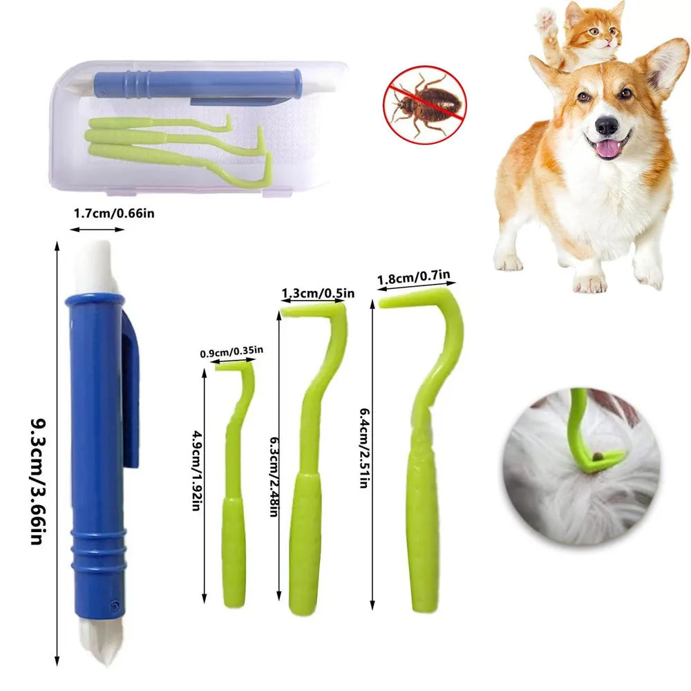 4pcs Flea Remover Hook Tick Removal Tweezer - ProPawPet.com