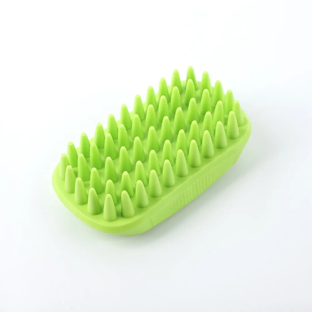 Pet Bath Brush Rubber Grooming Comb