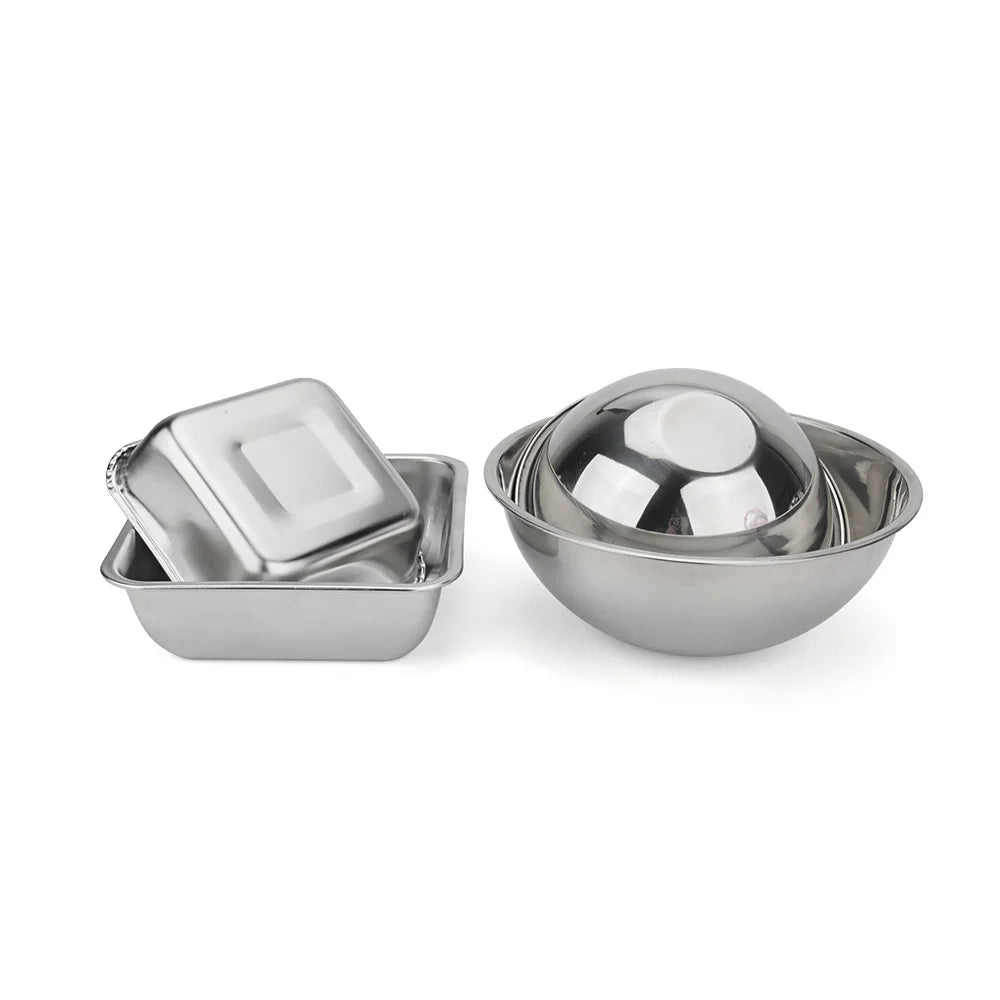 Rectangular Round Dog Cat Stainless Steel - ProPawPet.com