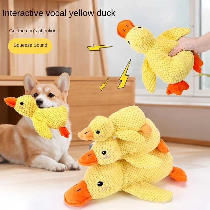 Plush Duck Dog Toy Bite Resistant Squeaky - ProPawPet.com