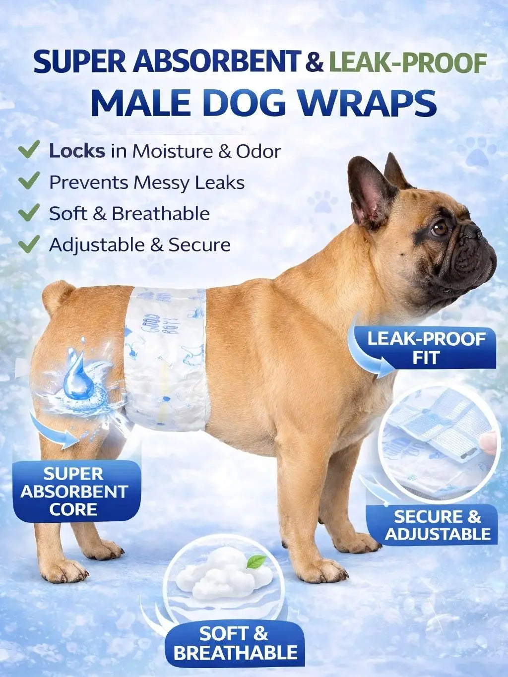66-piece large pack of new pet diapers, - ProPawPet.com