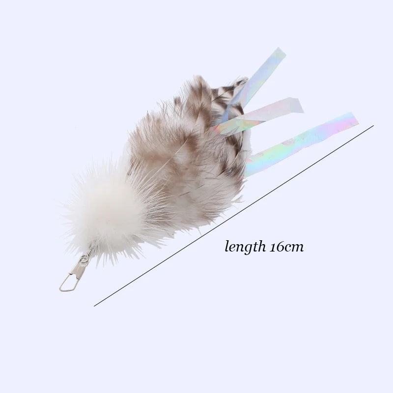Retractable Sphynx Cat Teaser Stick Interactive Pet Plaything – 24 Colors