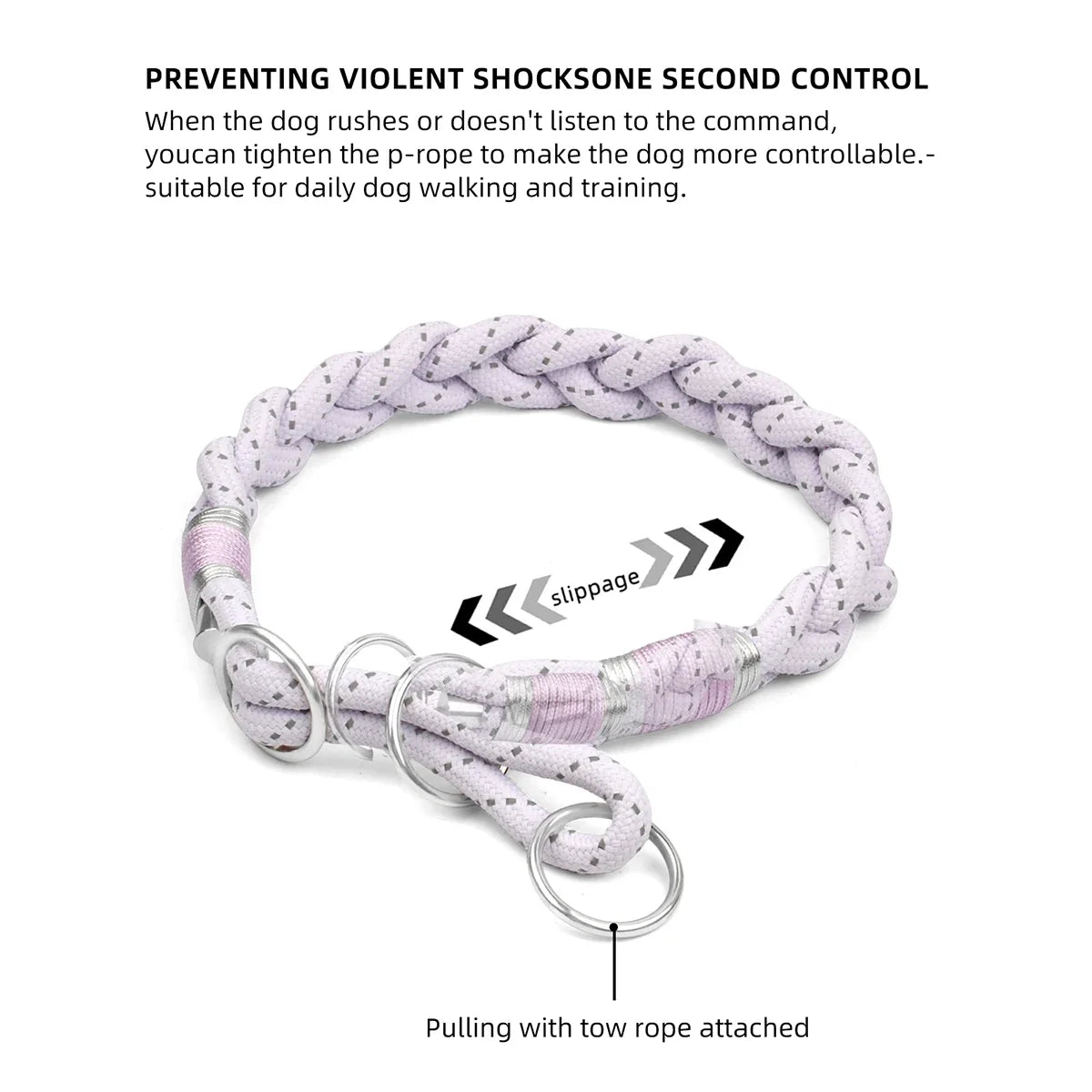 Braid Twisted Design Collar For Dog Strong - ProPawPet.com