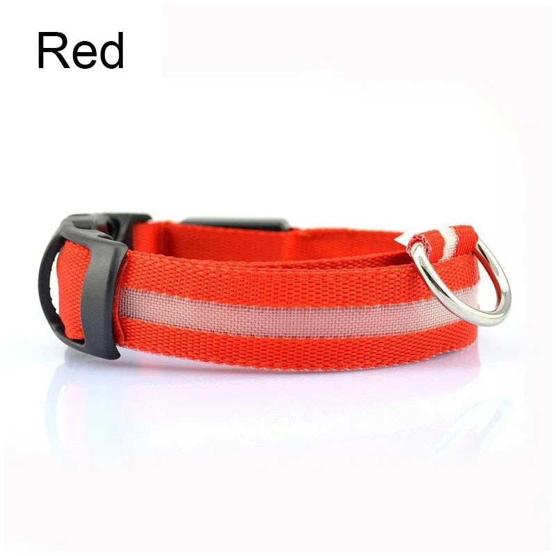 Reflective Nylon LED Pet Dog Collar Safety - ProPawPet.com