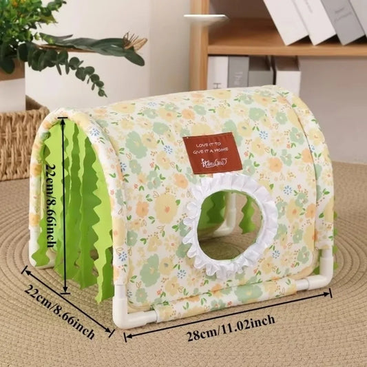 Triangle Tassel Tunnel Nest Summer Floral - ProPawPet.com