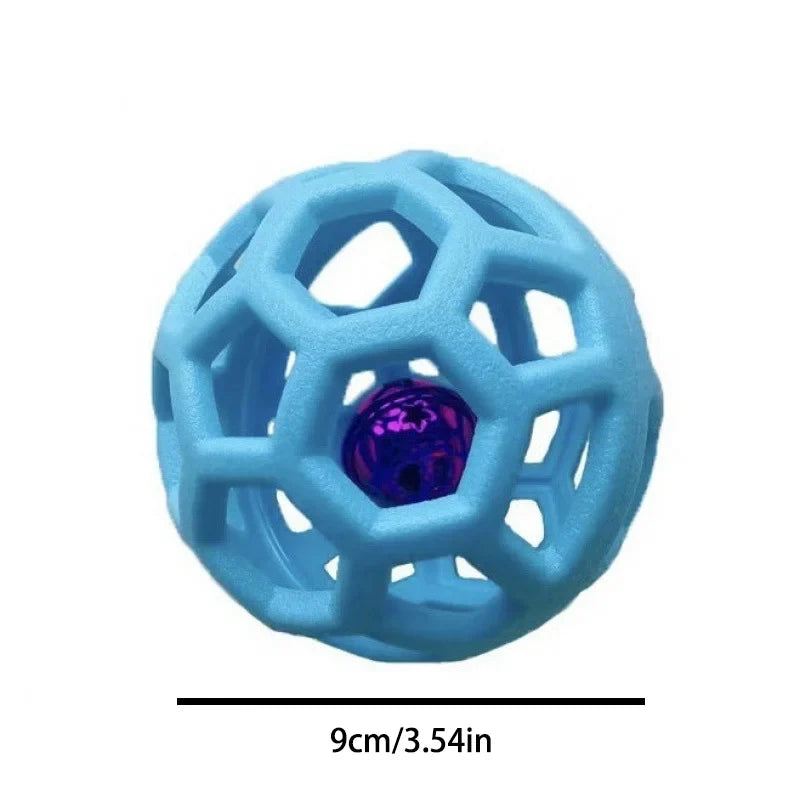 Rubber Chew Resistant Ball with Bell for Medium – 4 Colors