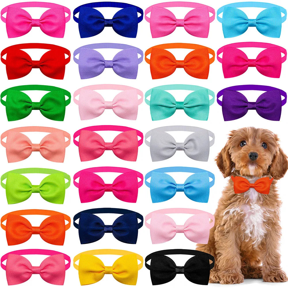 Bulk Solid Small Dog Bowtie Pet Dog Bow Ties - ProPawPet.com