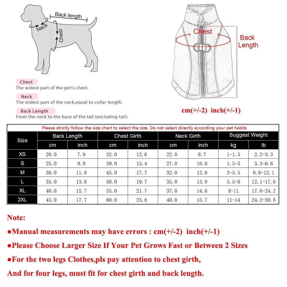 Winter Dog Jacket Warm Waterproof Clothes - ProPawPet.com