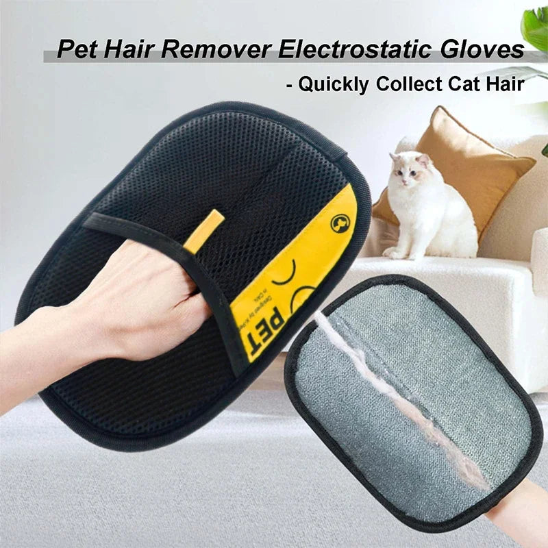 2 in 1 Pet Hair Removal Mitts for Cats Dogs - ProPawPet.com