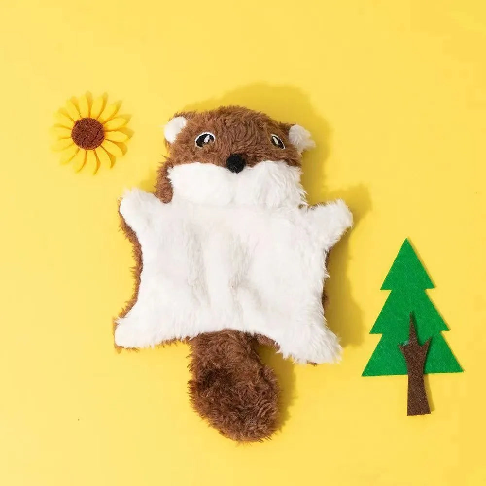 Cute Flying Squirrel Cat Toy Interactive Bite Resistant Teaser for Small Pets