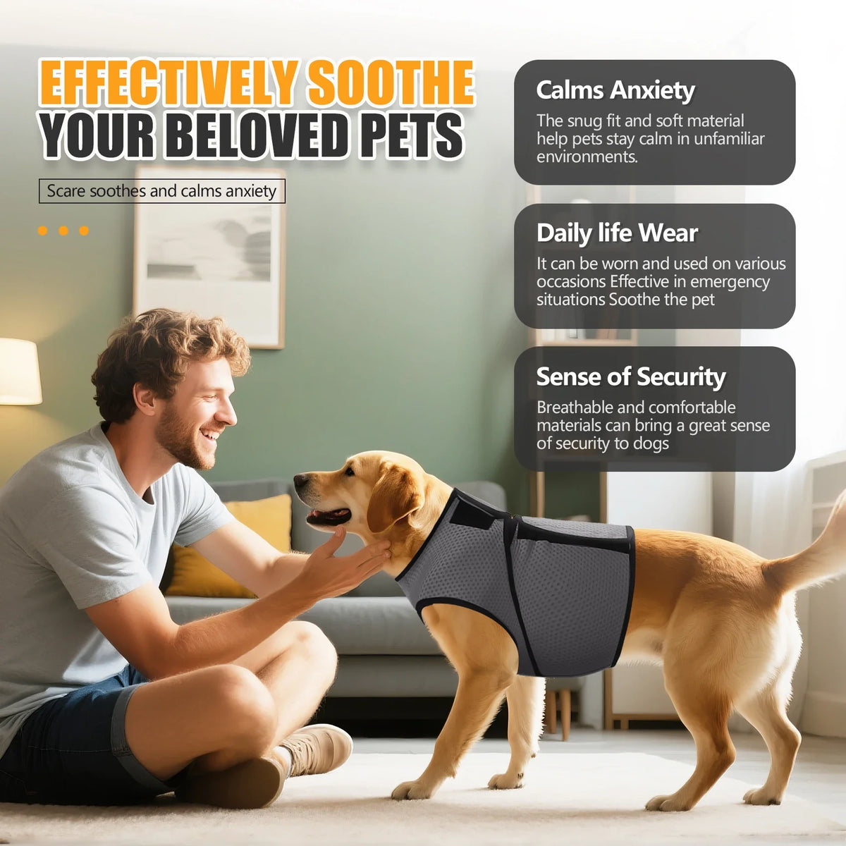 Dog Anxiety Jacket, Dog Coat for Thunder, - ProPawPet.com