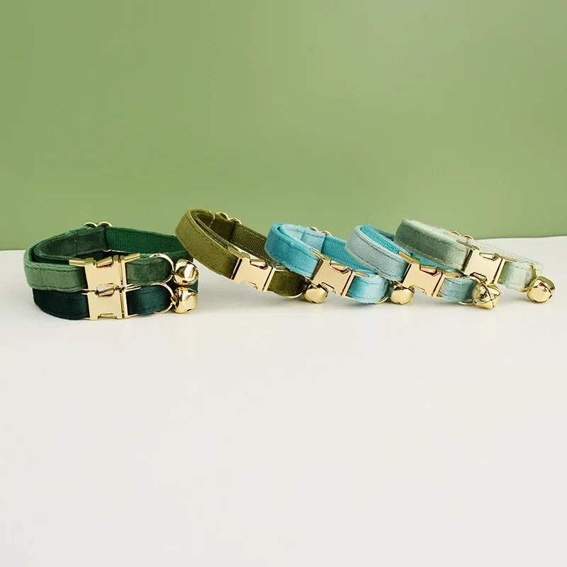 Velvet Cat Collar Bowknot Personalized - ProPawPet.com