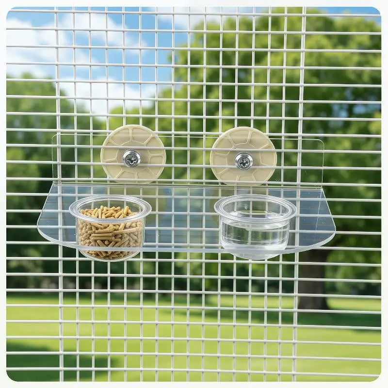 New Clear Acrylic Pet Feeder Bowl Cage - ProPawPet.com