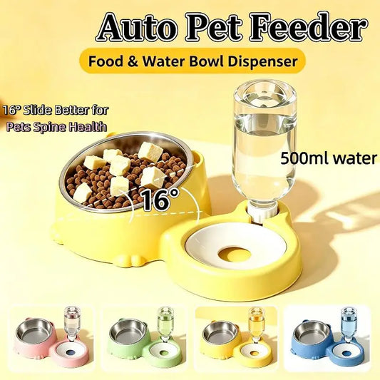 2 in 1 Pet Auto Feeder Automatic Food Dish
