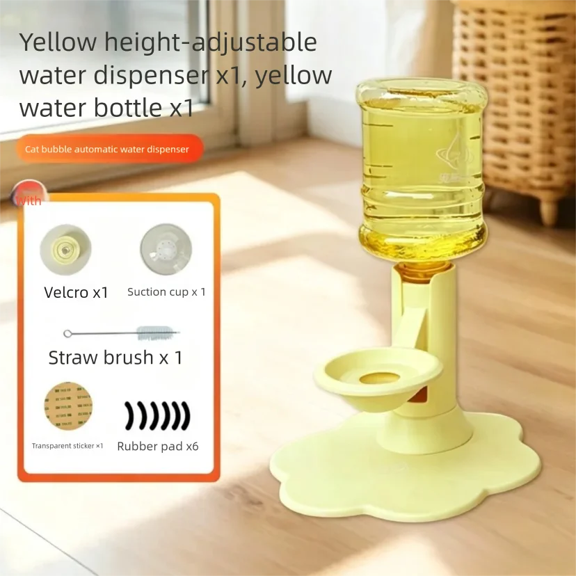 Automatic Cat Water Dispenser No Electricity No Filter, Adjustable