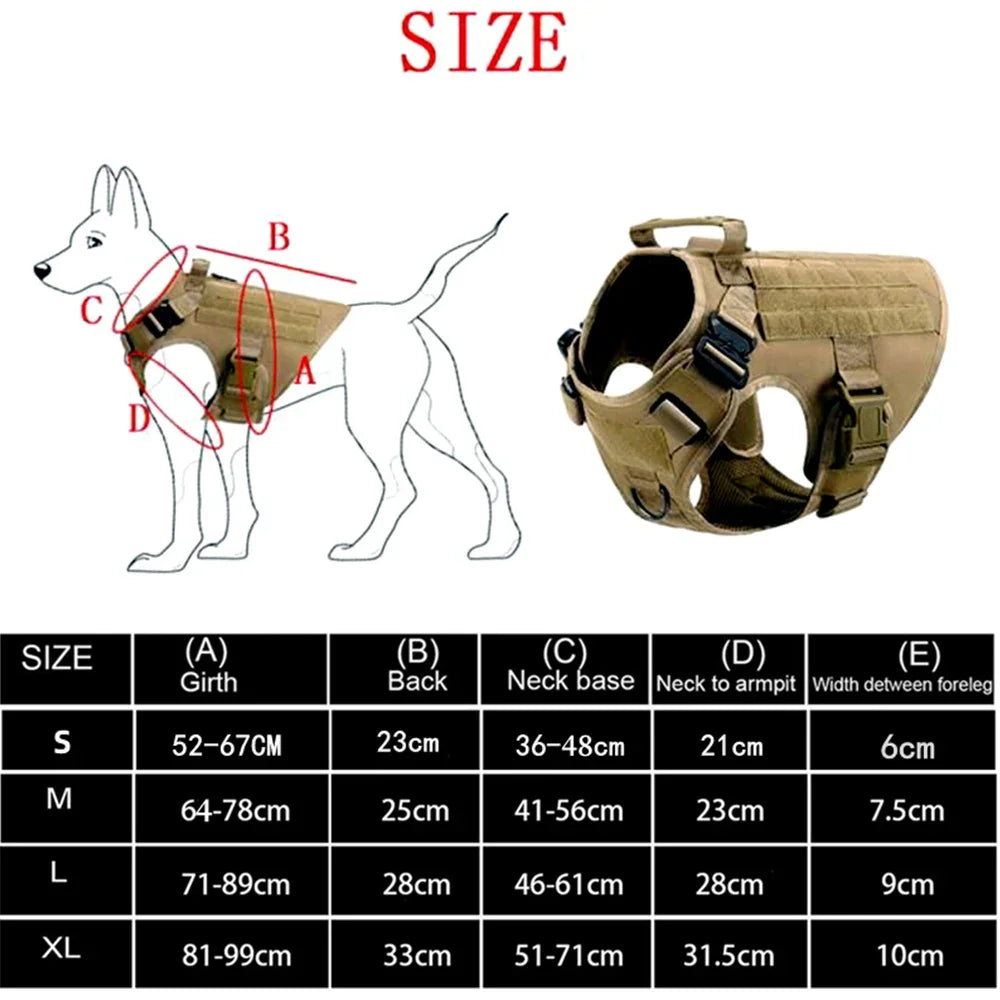 Tactical Dog Harness, Adjustable No-Pull - ProPawPet.com