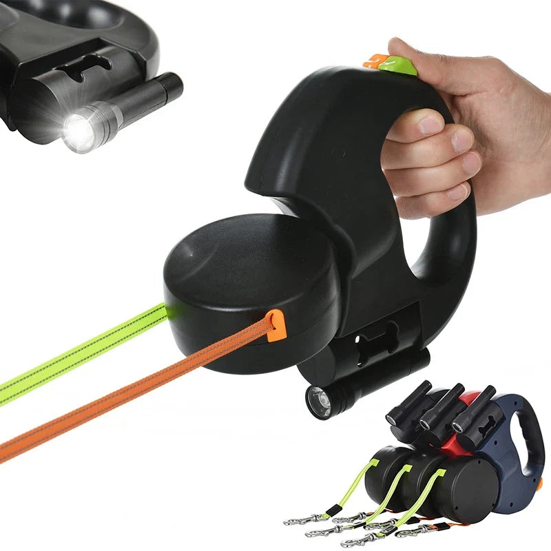 Premium 3M Retractable Double Dog Leash For - ProPawPet.com