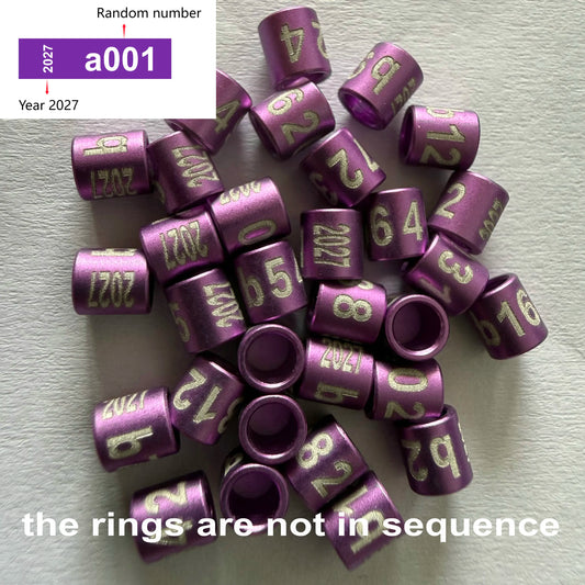 100PCS Purple 2027 3.0mm Aluminum Bird Leg - ProPawPet.com