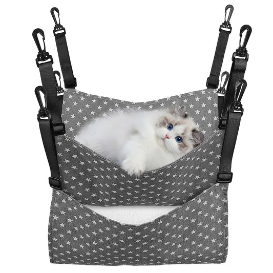 Cat Hammock Hanging Bed 2 Pack Adjustable - ProPawPet.com